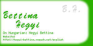 bettina hegyi business card